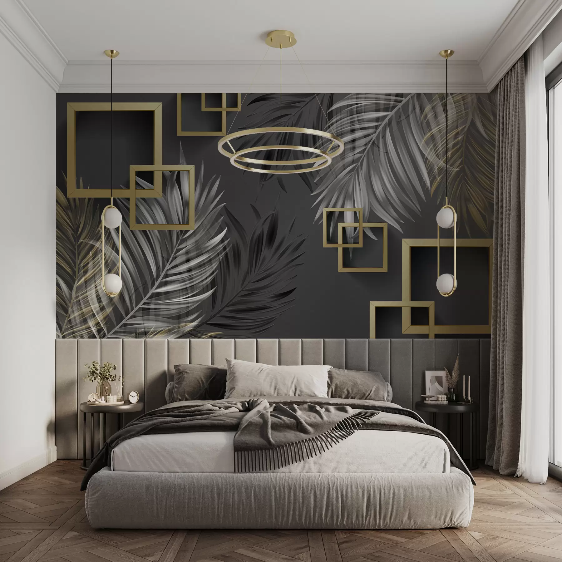 τοιχογραφίες Φύλλα φοίνικα, τετράγωνα u80469