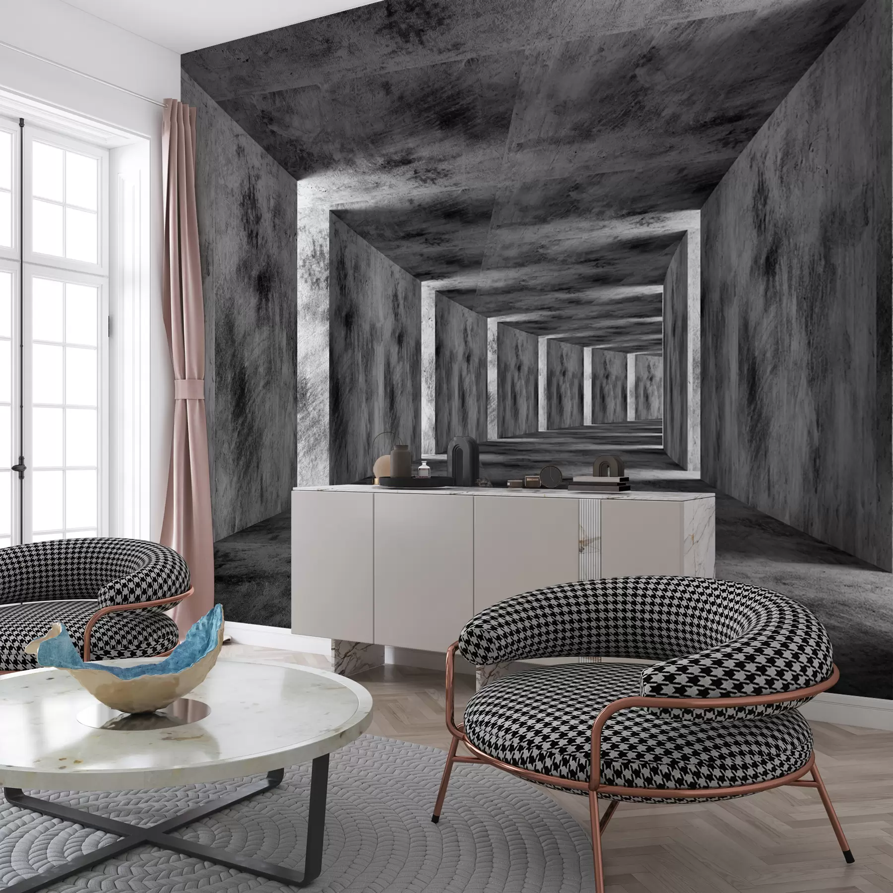 τοιχογραφίες Ξύλο, ασπρόμαυρο στυλ e u45797