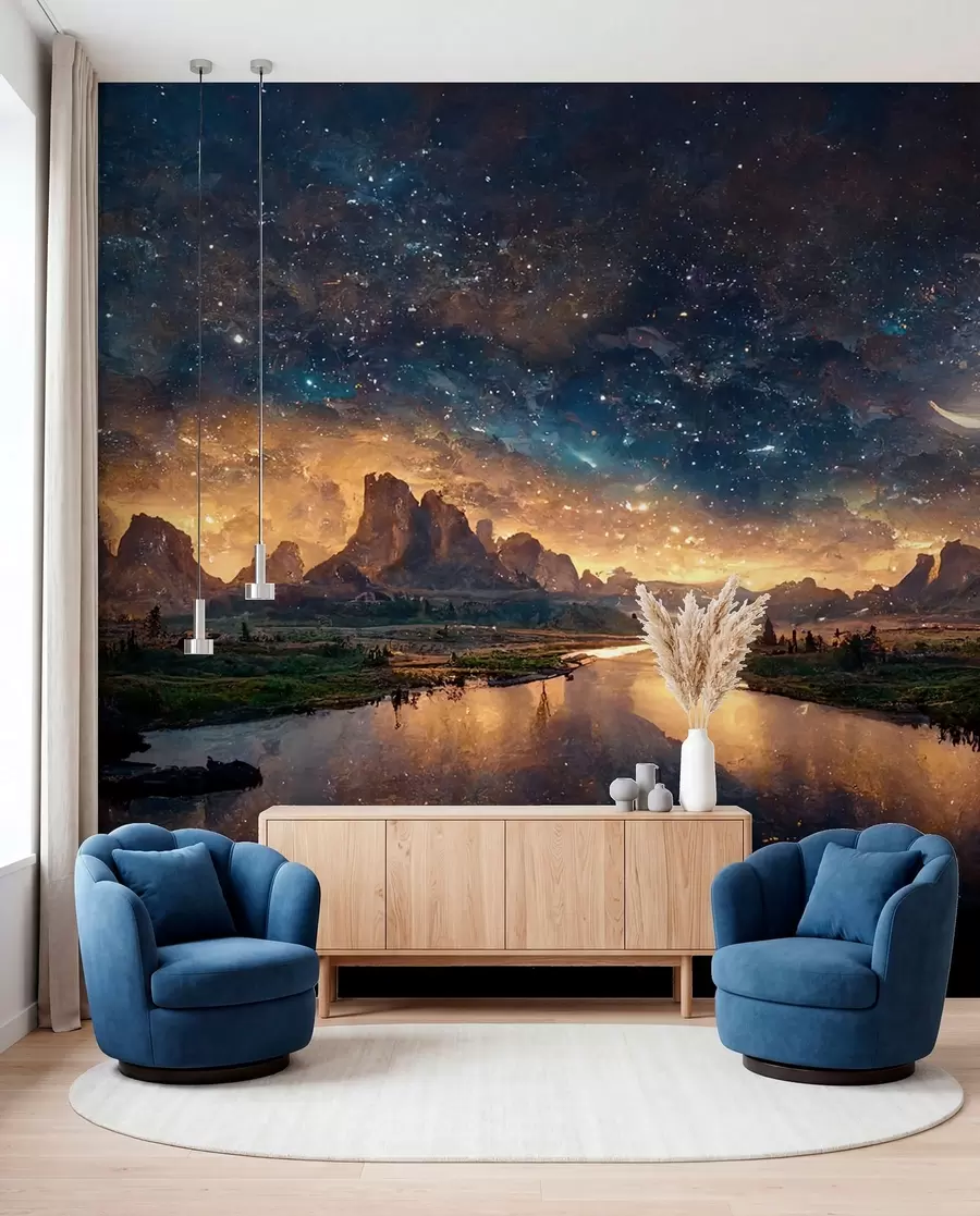 τοιχογραφίες Μαγική νύχτα σε έναν άλλο κόσμο u79812