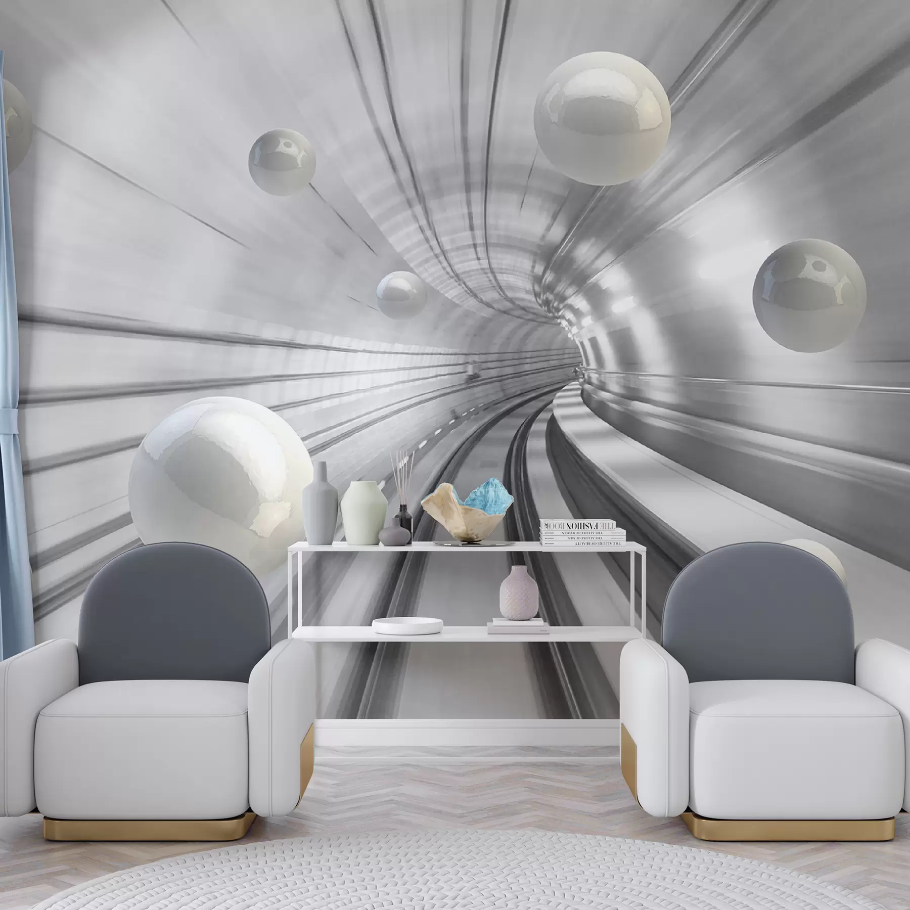 τοιχογραφίες Σήραγγα με γυαλιστερές σφαίρες u17532