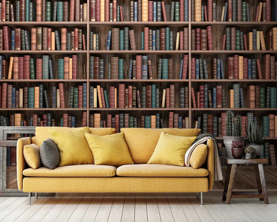 τοιχογραφίες Εντυπωσιακή βιβλιοθήκη u93501