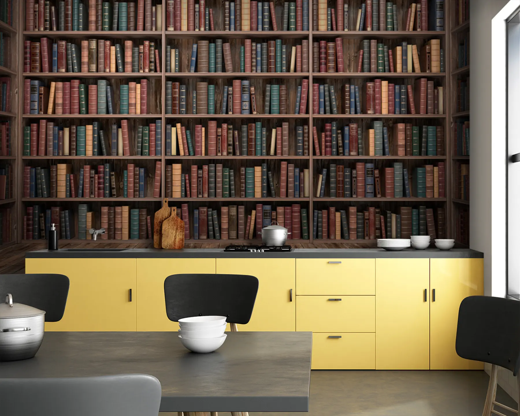 τοιχογραφίες Εντυπωσιακή βιβλιοθήκη u93501