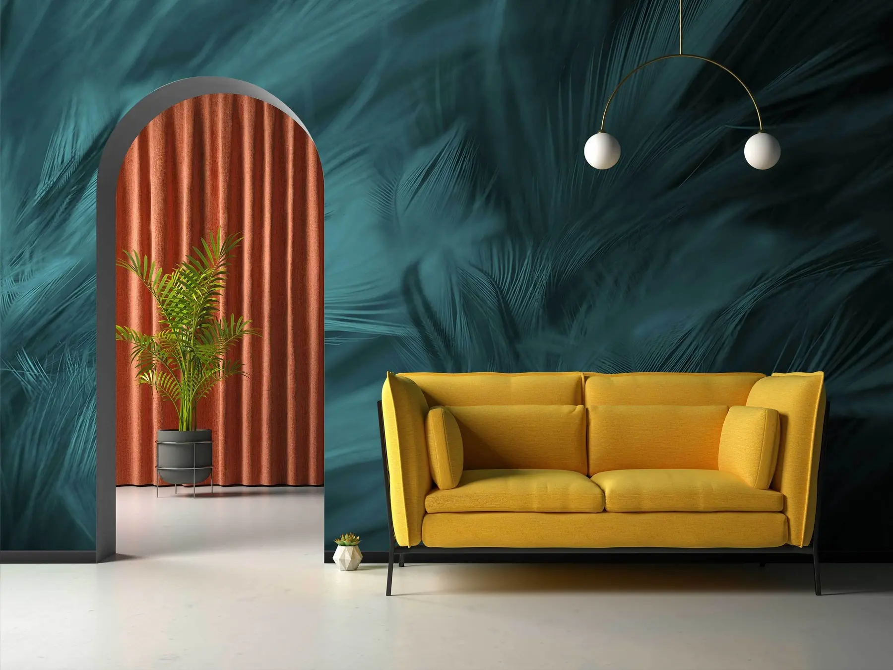 τοιχογραφίες Featers Σμαράγδι u73700