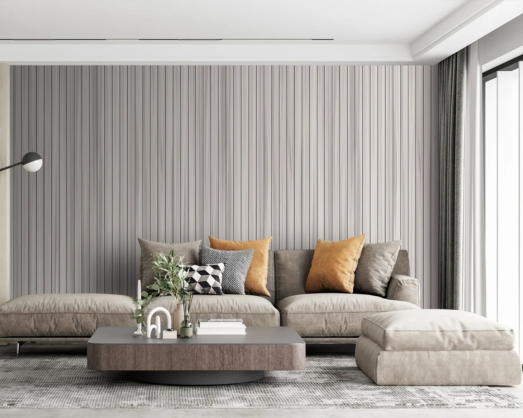 τοιχογραφίες Ακουστική γκρι ταπετσαρία u93831