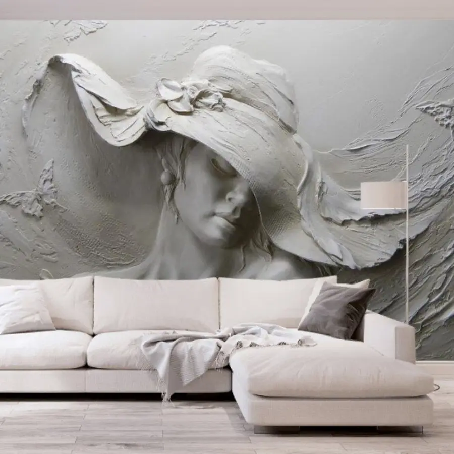 τοιχογραφίες Γυναίκα με καπέλο 3D u62592