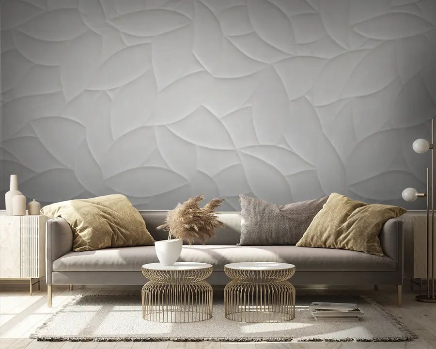 τοιχογραφίες Λευκά 3D φύλλα u75830