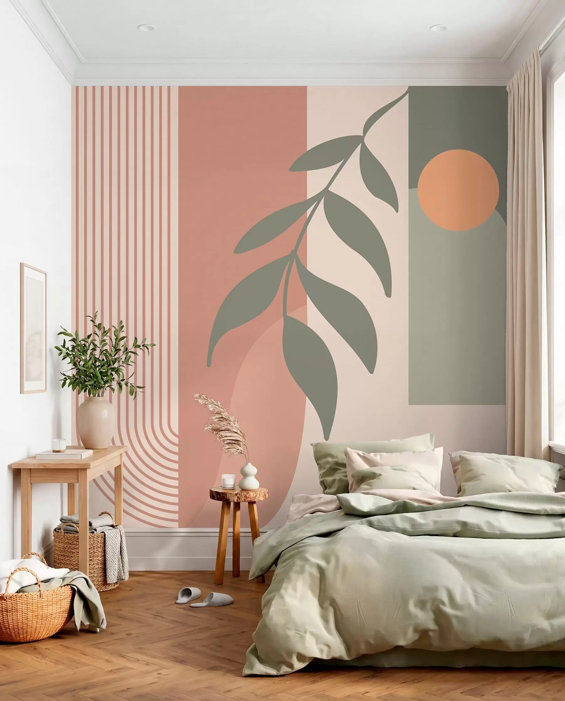 τοιχογραφίες Αψίδες και κλαδιά με φύλλα u94153