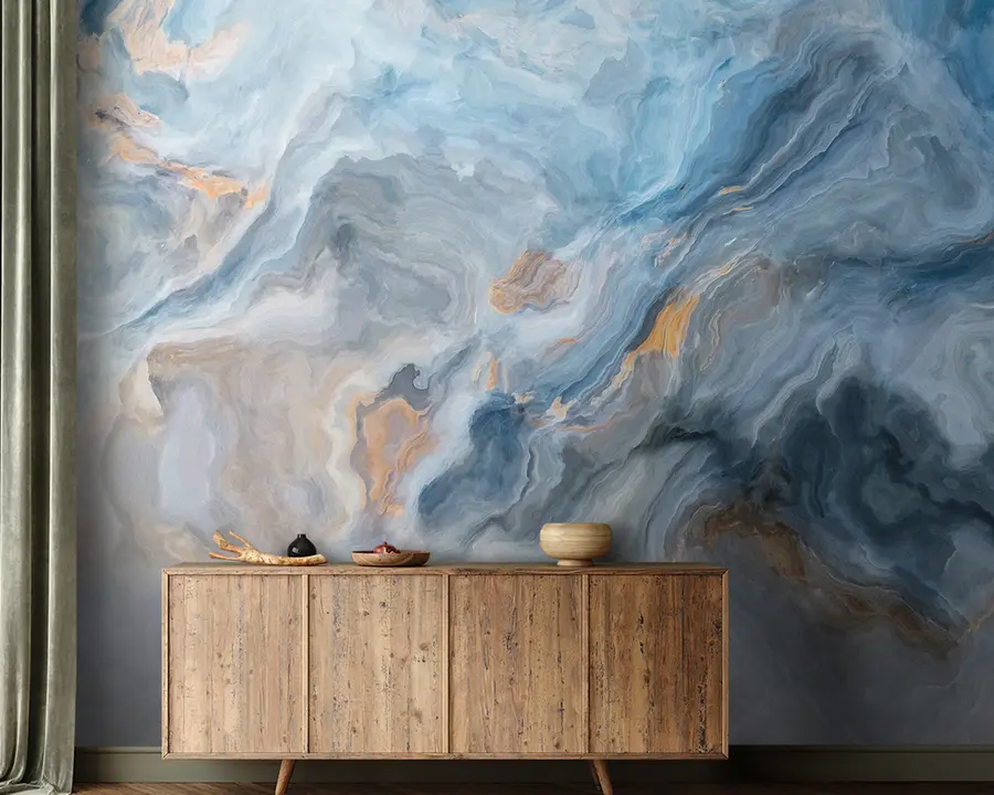 τοιχογραφίες Μπλε μάρμαρο u95540