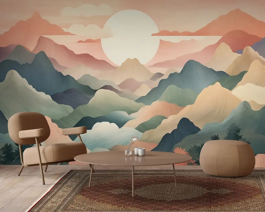 τοιχογραφίες Βουνά στη λιακάδα u95991