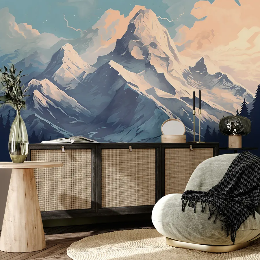 τοιχογραφίες χιονισμένη βουνοκορφή u95995