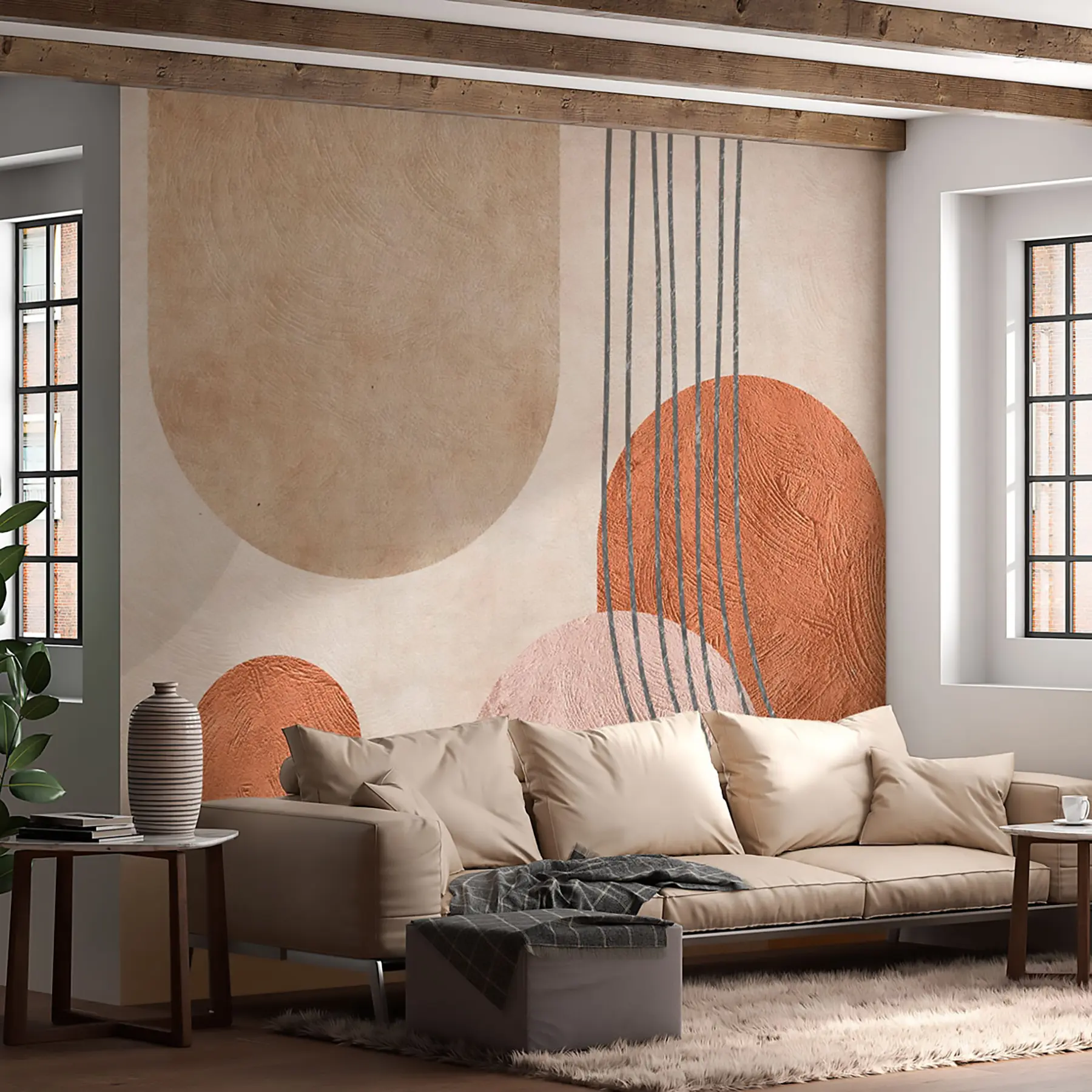 τοιχογραφίες Αφηρημένο boho μοτίβο u97255