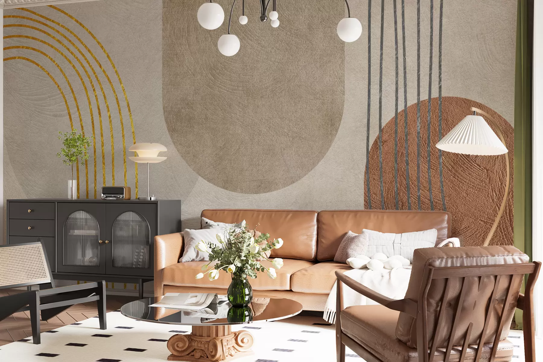τοιχογραφίες Αφηρημένο boho μοτίβο u97255
