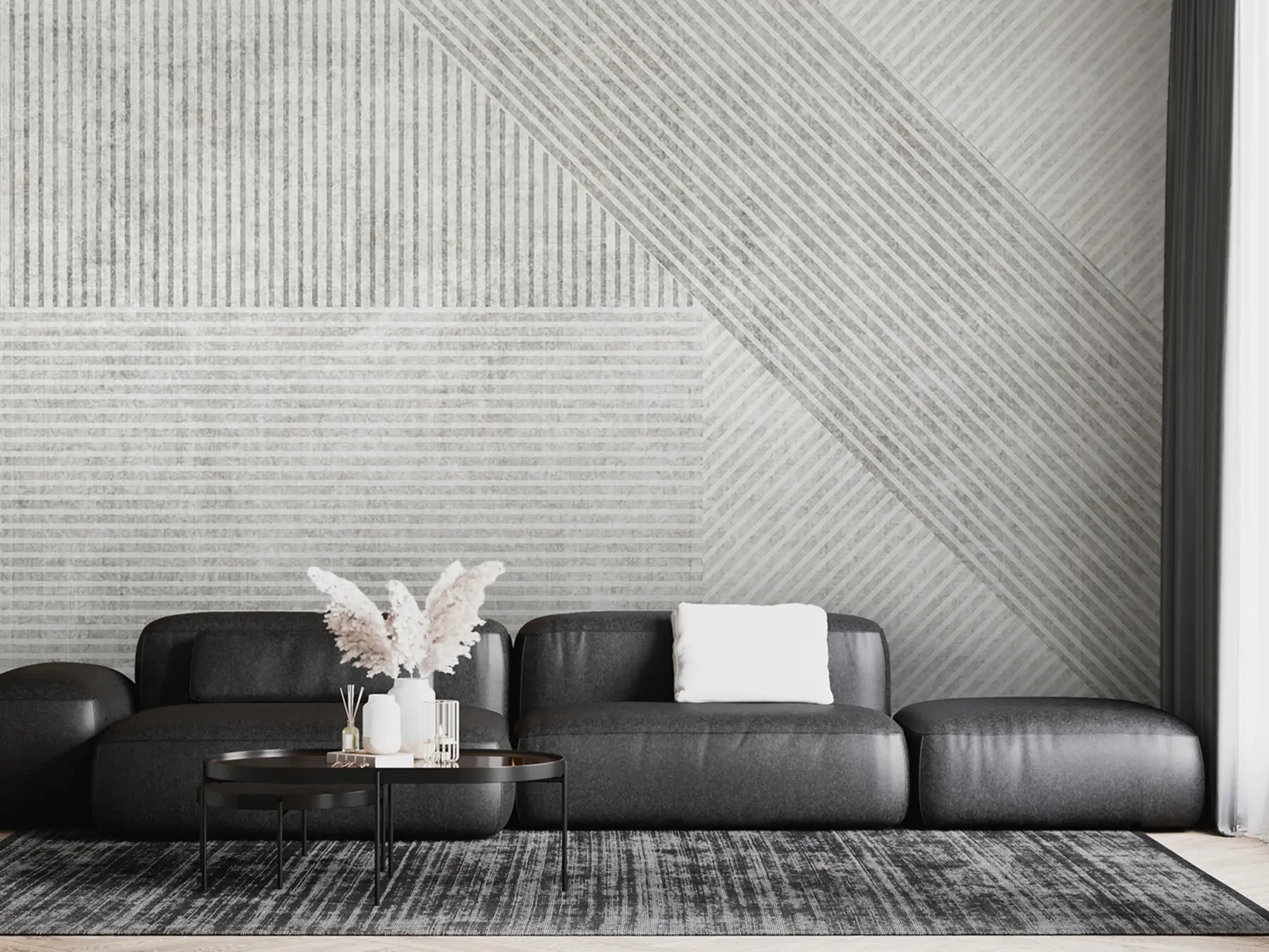 τοιχογραφίες Γεωμετρικές vintage γραμμές u96331