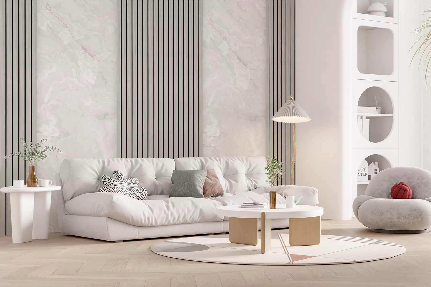 τοιχογραφίες Ξύλινα πηχάκια με μάρμαρο u97465