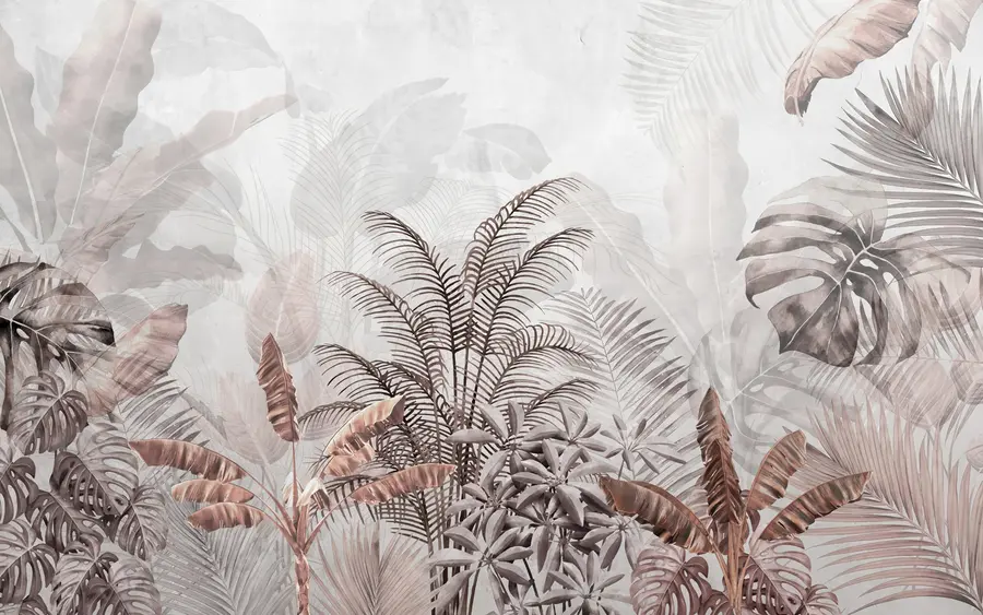 τοιχογραφίες Φοίνικες σε γκρι χρώμα σε γκρι-καφέ χρώματα u71284v2