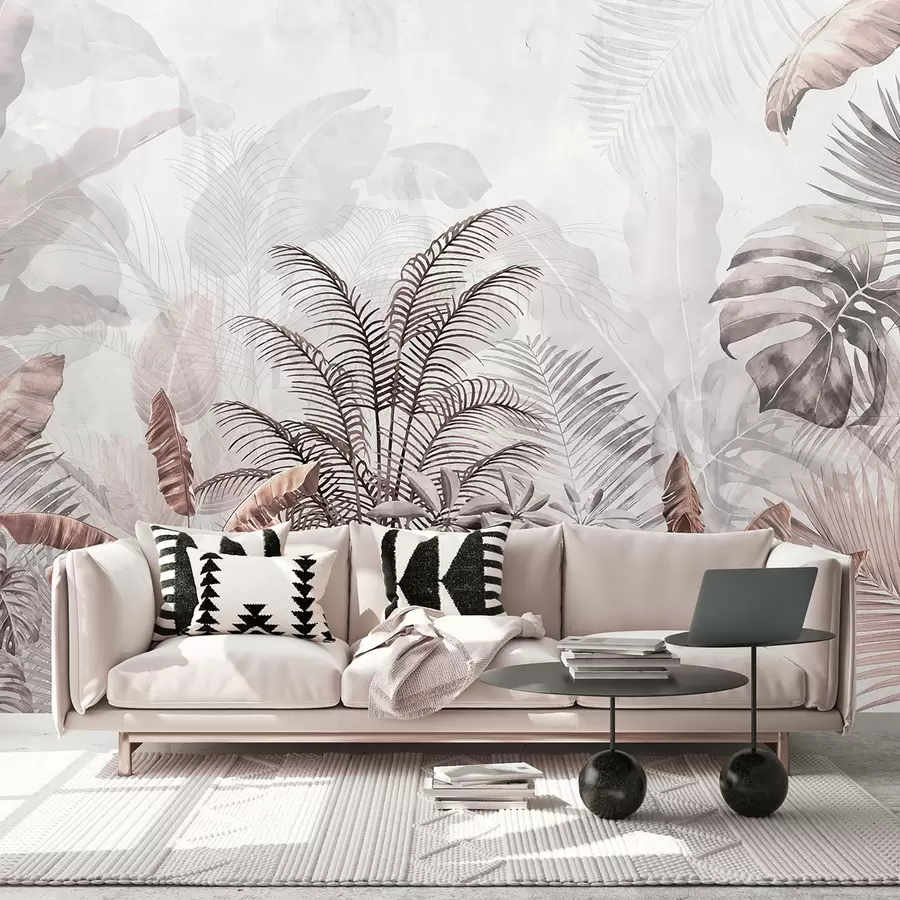 τοιχογραφίες Φοίνικες σε γκρι χρώμα σε γκρι-καφέ χρώματα u71284v2